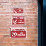 Classic Framed Plus Warning No Fishing Wall or Door Sign | Marina Quayside Signage