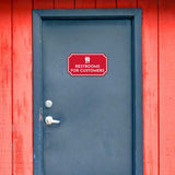 Notched Standard Restrooms for Customers Wall or Door Sign