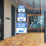 Square Plus Visitors Parking Wall or Door Sign | Health & Safety Warehouse Business Signage
