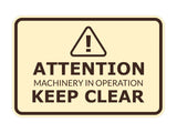 Signs ByLITA Classic Framed Attention: Machinery in Operation - Keep Clear Door or Wall Sign Easy Installation | Health And Safety | Building And Warning Signs