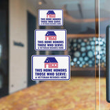 Classic Framed Plus This Home Honors Those Who Serve: A Veteran Resides Here Door or Wall Sign | 2nd Amendment Protection