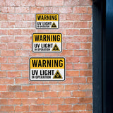 Classic Framed Plus Warning: UV Light in Operation Door or Wall Sign | Miscellaneous Warning Signs - Industrial & Construction