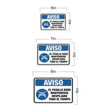 Classic Framed Plus Aviso El Pasillo Debe Mantenerse Despejado Todo El Tiempo Door or Wall Sign | Spanish Business Signage