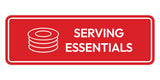 Signs ByLITA Standard Serving Essentials Door or Wall Sign Easy Installation | Durable Construction | Kitchen Essentials | Hygiene | AirBnB Signs