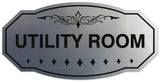 Signs ByLITA Victorian Utility Room Wall or Door Sign - Laser-Engraved Lettering | Durable ABS Plastic | Vibrant Colors | Powerful Foam Tape