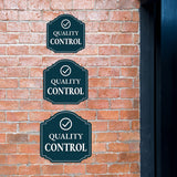 Heritage Plus Quality Control Wall or Door Sign | Office Signage