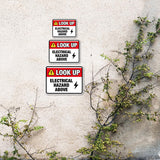Classic Framed Plus Look Up – Electrical Hazard Above Door or Wall Sign | Miscellaneous Warning Signs - Industrial & Construction