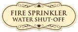 Signs ByLITA Designer Fire Sprinkler Water Shut-off Sign - Easy Installation | Durable Wall or Door Sign