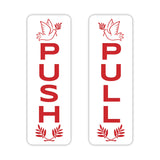 Signs ByLITA Vertical Push and Pull Door Signs (Peace Doves) Door Signs