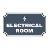 Notched Standard Electrical Room Wall or Door Sign | Facilities and Rooms Sign