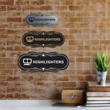 Signs ByLITA Designer Highlighters Makeup Area Wall or Door Sign