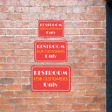 Classic Framed Plus Restroom For Customers Only Wall or Door Sign | Health And Safety Office Signage