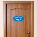 Notched Standard Powder Room Wall or Door Sign