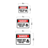 Classic Framed Plus Danger: Contact with Power Lines Can Killن Door or Wall Sign | Miscellaneous Warning Signs - Industrial & Construction