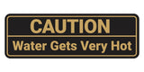Standard Caution Water Gets Very Hot Wall or Door Sign Multipack