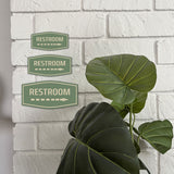 Fancy Plus Restroom (Right Arrow) Wall or Door Sign | Business and Workplace Bathroom Signage