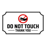 Notched Standard Do Not Touch Thank You Wall or Door Sign | Safety & Caution