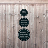 Circle Plus Mechanical & Housekeeping Storage Room Wall or Door Sign