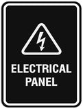 Signs ByLITA Portrait Round Electrical panel Sign - Laser-Engraved Lettering | Durable ABS Plastic | Vibrant Colors | Powerful Foam Tape