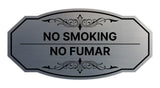 Signs ByLITA Victorian No Smoking/No Fumar Bilingual Wall or Door Sign