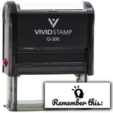 Vivid Stamp Remember This: Self-Inking Rubber Stamps Teachers And Schools | Motivational Stamps For Children | Re-inkable Ink Pad