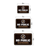 Classic Framed Plus No Public Restrooms Wall or Door Sign | Office & Workspace Bathroom Signage