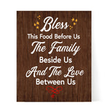 Designs ByLITA Bless This Food Before Us The Family Beside Us And The Love, Between Us, Wall Print Art | Religious Home Decor (Unframed or Framed)