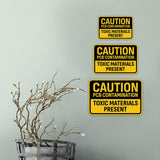 Classic Framed Plus Caution: PCB Contamination – Toxic Materials Present Door or Wall Sign | Miscellaneous Warning Signs - Industrial & Construction
