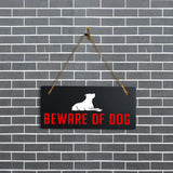 Beware of Dog 5x10 Hanging Plus Wall or Door Sign | Home Decor