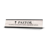 Church Leader Role and Titles 2 x 10" Desk Sign with Aluminium Frame