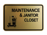 Signs ByLITA Classic Framed Maintenance & Janitor Closet Wall or Door Sign