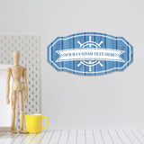 Victorian Custom plus Boat (Dusty Blue Wood) Door or Wall Sign | Easy Installation | Family & Business Signage