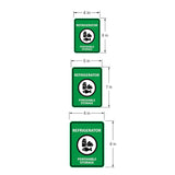 Portrait Round Plus Refrigerator Perishable Storage Door or Wall Sign | Boats & Yachts Signage