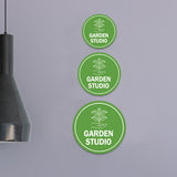 Circle Plus Garden Studio Wall or Door Sign | Easy Installation | Business & Studio Signage