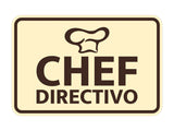 Signs ByLITA Classic Framed Chef Directivo Door or Wall Sign