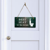 Best Seat In The House 5x10 Hanging Plus Wall or Door Sign | Funny & Positive Home Decor
