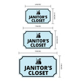 Notched Standard Janitor's Closet Wall or Door Sign | Facilities and Rooms Sign