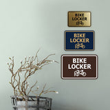 Signs ByLITA Classic Framed Bike Locker Wall or Door Sign