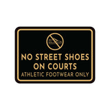 Classic Framed No Street Shoes on Courts — Wall or Door Sign | Sport Court & Field - Sign