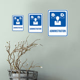 Portrait Round Plus Administration Wall or Door Sign | General Public Signage