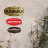 Victorian No Trespassing Residents and Guests Only Wall or Door Sign