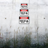 Classic Framed Plus Danger: Contact with Power Lines Can Killن Door or Wall Sign | Miscellaneous Warning Signs - Industrial & Construction
