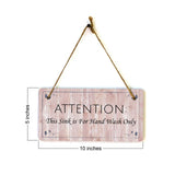 Restroom & Hygiene 5x10 Hanging Wall or Door Signs (Dark Wood)