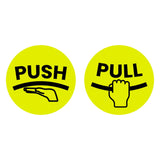 Signs ByLITA Circle Push and Pull Door Signs (Hands Vectors) Door Sign