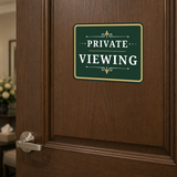 Classic Framed Plus Private Viewing — Wall or Door Sign | Funeral and Memorial Services - Room & Area - Sign