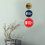 Circle Wear Welding Mask Wall or Door Sign