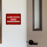 Classic Framed Plus Alarm System Armed – No Unauthorized Access Door or Wall Sign | Surveillance & Alarm Systems