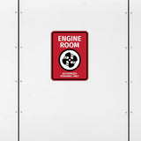 Portrait Round Plus Engine Room Authorized Personnel Only Door or Wall Sign | Boats & Yachts Signage