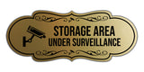 Signs ByLITA Designer Storage Area Under Surveillance Wall or Door Sign