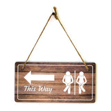 Restroom Signs | Rustic Oak Wood 5 x 10